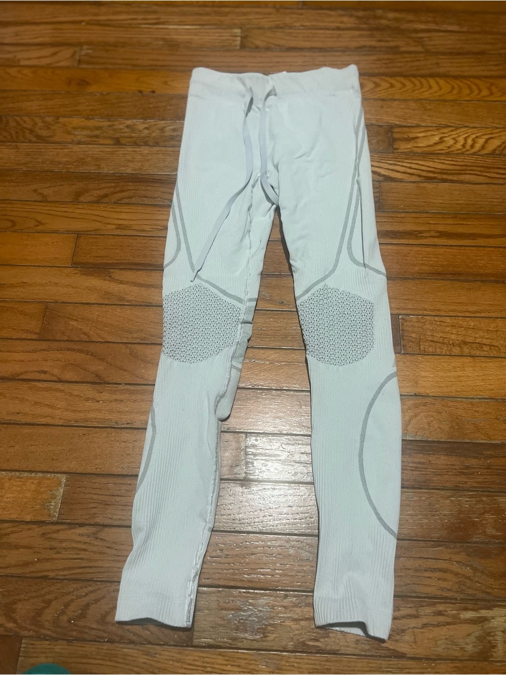 Gymshark White and Black Logo Waistband Leggings